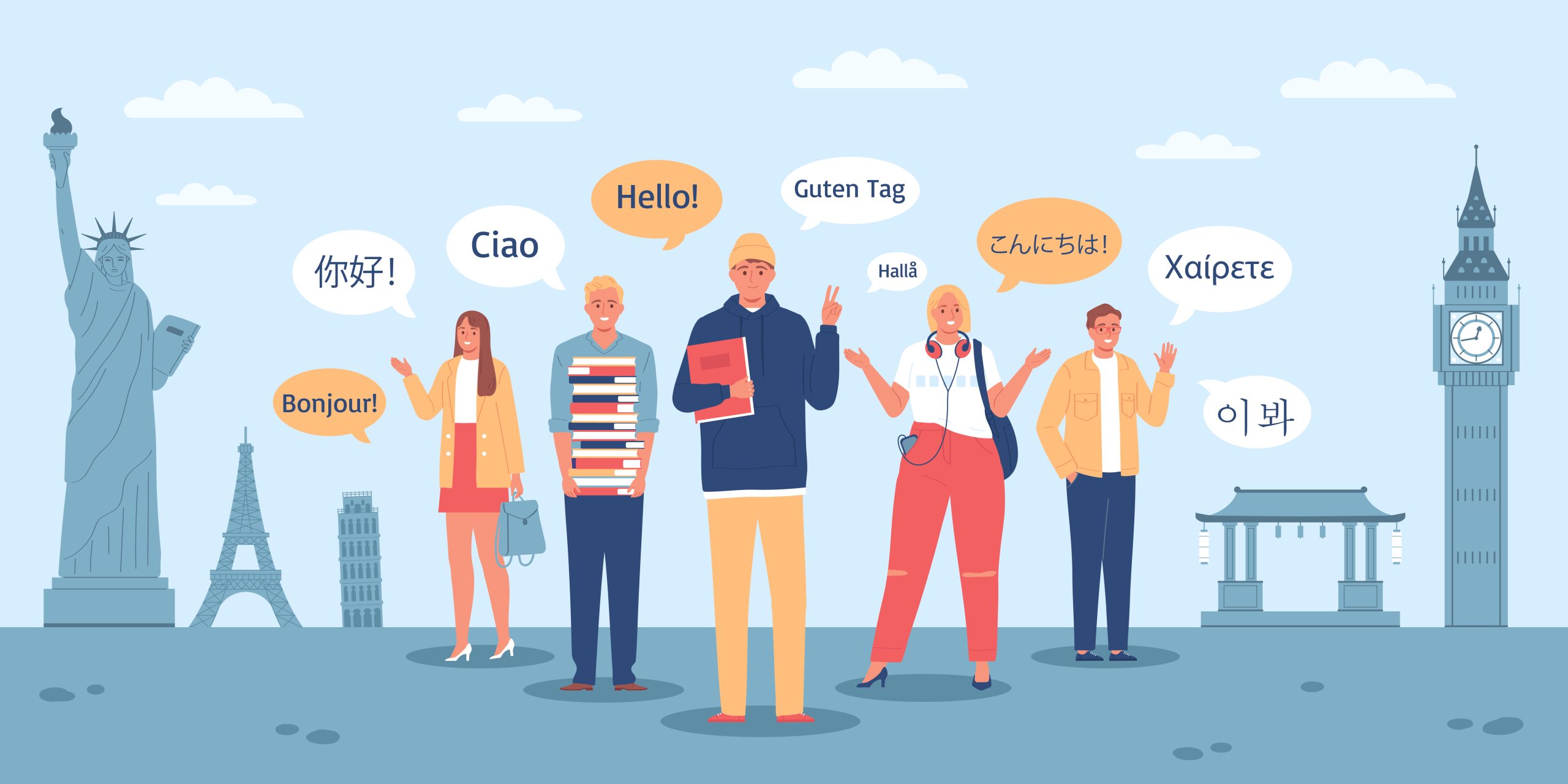 Language course flat composition with students and foreign country symbols vector illustration SSUCv3H4sIAAAAAAACA01RwU7DMAz9lcjnwkDcdkNoQiAOE5O4TBzcxHTR0qSKnY5p6r/jdBva7dl+9nt6PkGL7C0sT+BDKCwZxacIy8cGyHlJ2WOA5cPUAAtKYWLlamVRqNPpXF+PbE+1D0tYuWLPh3SvtNrZ2F1KAabmSnm7kePFS/DD3XOWf/4XWRWH6bsB7CjaY5VV3UyBcHax1dH+IJT7i6XRO0pniMX5CmFMFoPOn6pl1Ut97XYZh5232Y+Ua+2IrQL4wNgVlTM2lcxkfgKK4n5I7KtPc/CyMyzFURQ2GJ35SZl8F+tGlHw0fOzbFNiMs39zG+q9WWmi2AYyq/Vm3v6k6EhZ0byvX+utHmsE8lsTguYS1fkWL2yKlgYpGBZtYR+JWTlpr9+apukPjs+2+8sBAAA=